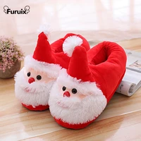 new santa slippers winter slippers warm christmas plush slippers cartoon cute house slipper indoor cozy home anti slip shoes