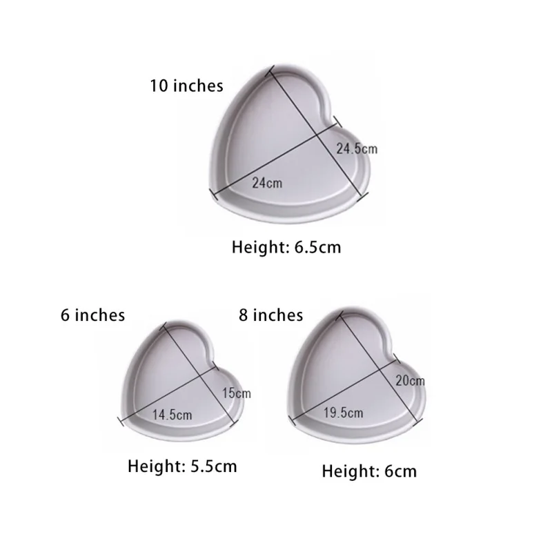 

Aluminum Alloy Cake Molds Love Shape Bread Baking Moulds Household Kitchen Bread Shop Baking Accessorie