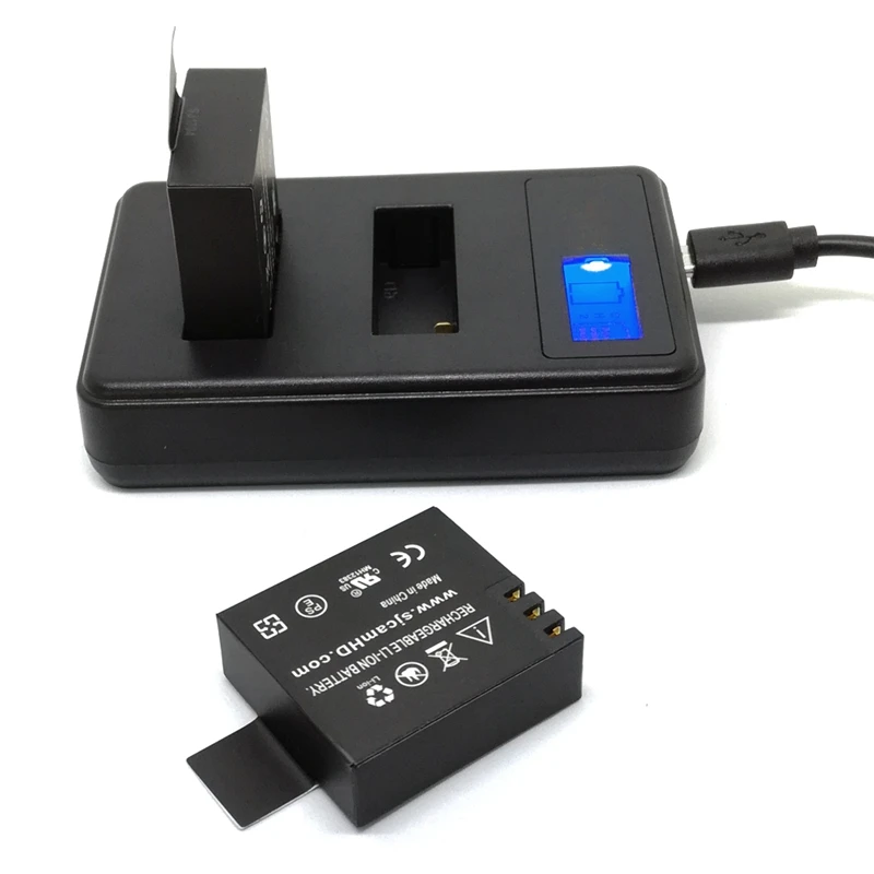 Зарядное устройство IG Sjcm с двумя USB портами и ЖК дисплеем для Sj4000/Sj5000/6000/