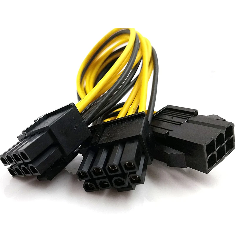 

6 Pin to Dual PCIe 8 Pin (6+2) Image Card PCI Express Power Adapter GPU VGA Y-Splitter Extension Cable Mining Card