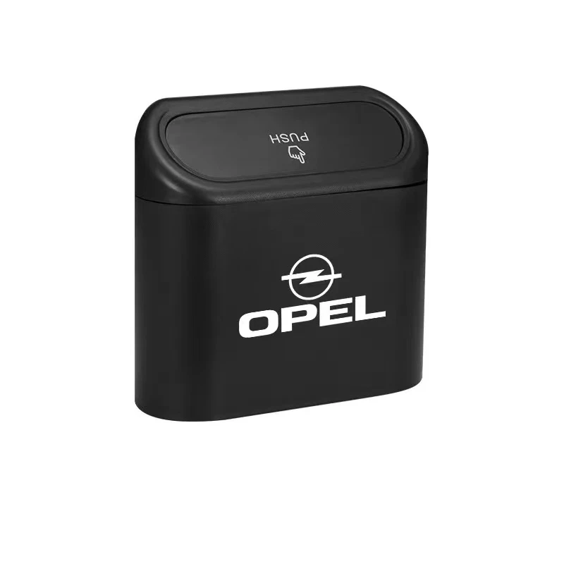 

For Opel Car Trash Bin Hanging Vehicle Garbage Dust Case Storage Box Square Pressing Type Trash Can Auto Interior Accessories