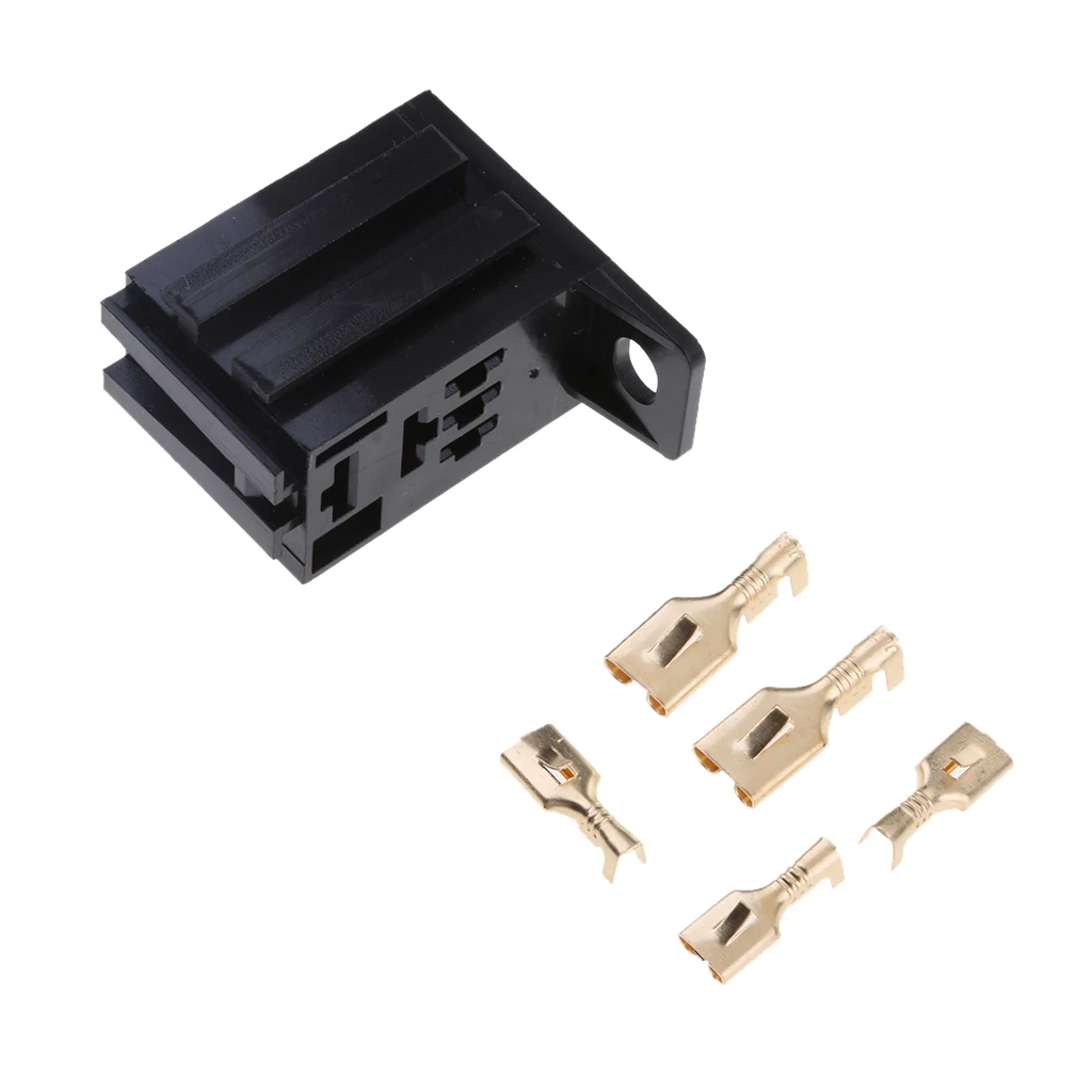 12V 5Pin 30Amp держатель автомобильного релейного гнезда с креплением клеммами