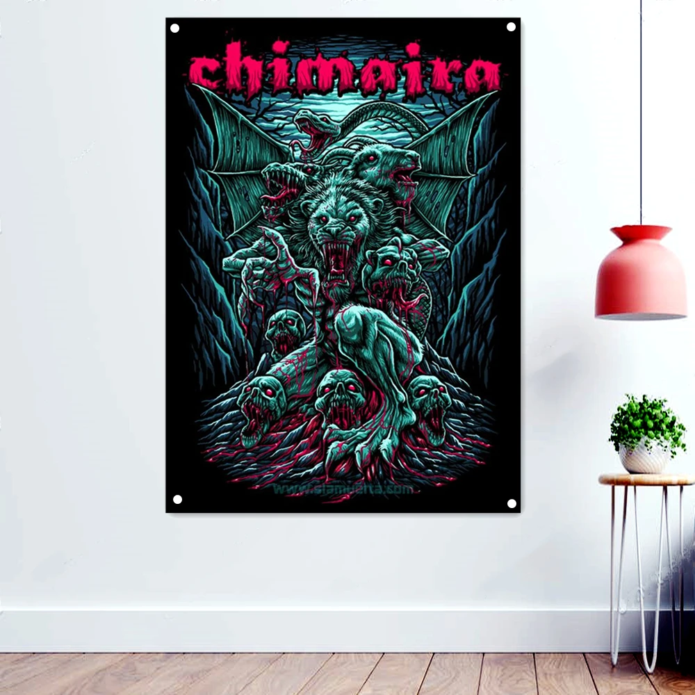 

Chimnirn Death Metal Artist Flags Wall Chart Tapestry Dark Art Rock Music Poster Band Icon Banner Wall Sticker Home Decoration