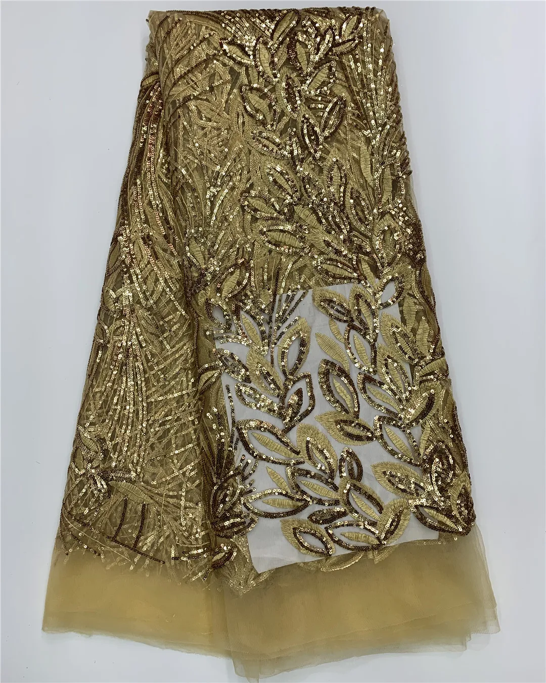 

2021 Embroidery Sequins African High Quality Net Swiss French Voile Guipure Tulle Mesh Lace Fabric For Dress 5Yards/Lot ZJ0530