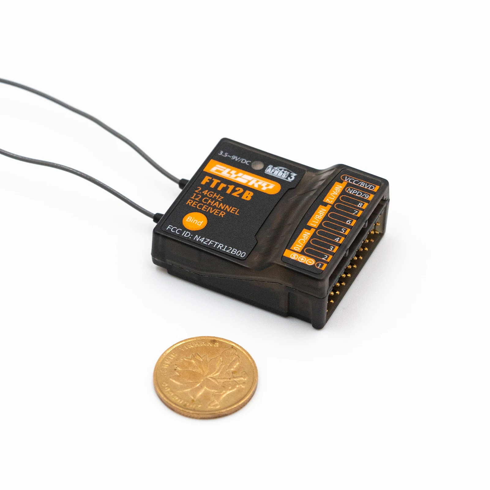 Приемник FLYSKY FTR12B 2 4 ГГц 12 каналов две антенны PWM PPM i.BUS S.BUS выход для PL18 NB4 Lite AFHDS3 FRM302