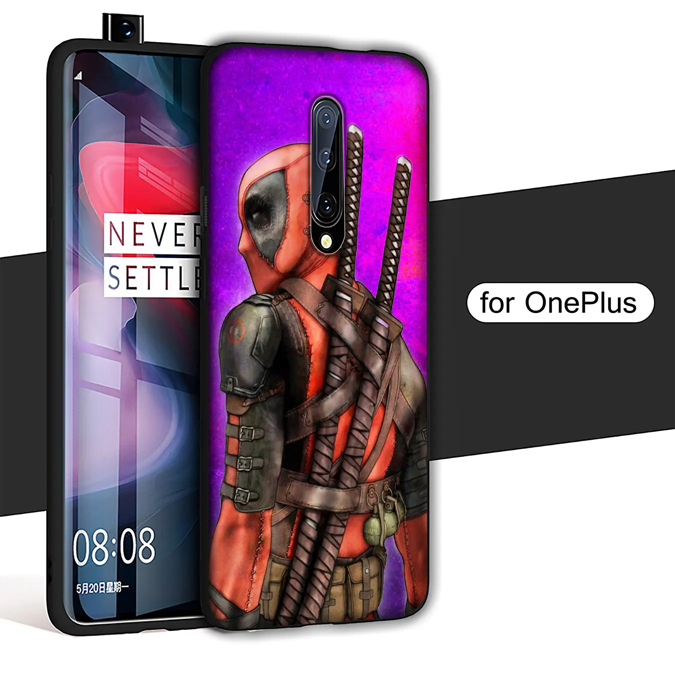 IYICAO Дэдпул Marvel Мягкий силиконовый чехол для телефона Oneplus 7T 7 Pro 6T 5T TPU черный One Plus |