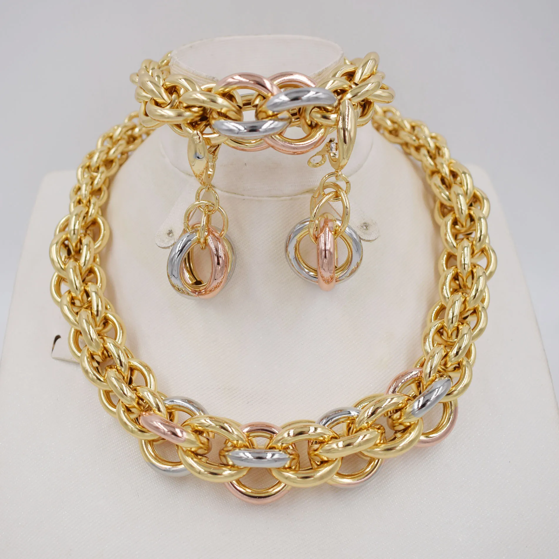 Новые модные ювелирные изделия Африканский бисер золотой комплект ювелирных