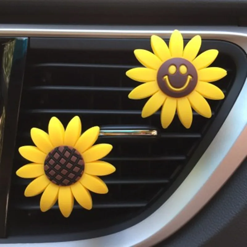 

Car-styling Air Freshener Sunflower Car Perfume Air Conditioner Outlet Decoration Clip Fragrance Aromatherapy Auto Accessories