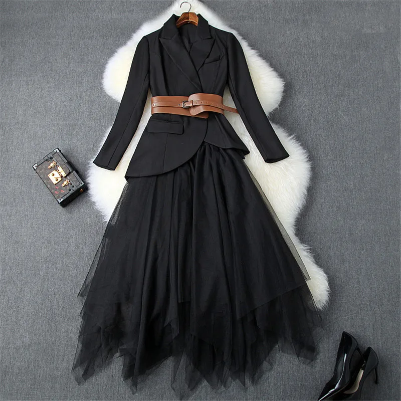 Элегантные офисные женские деловые вечерние юбки из двух предметов осенние