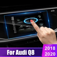 for audi q8 2018 2019 2020 2021 tempered glass car navigation screen protector film instrument panel film sticker accessories