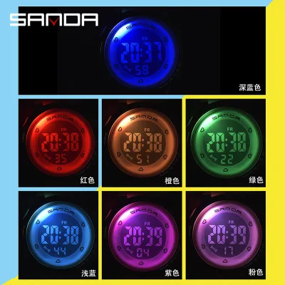 

The new silicone strap, male and female students, children's LED waterproof luminous small fresh electronic multi-function perso