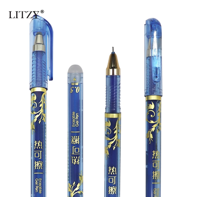 54 шт./лот стираемая ручка Набор 0 5 мм синие Черные цветные чернила гелевые ручки