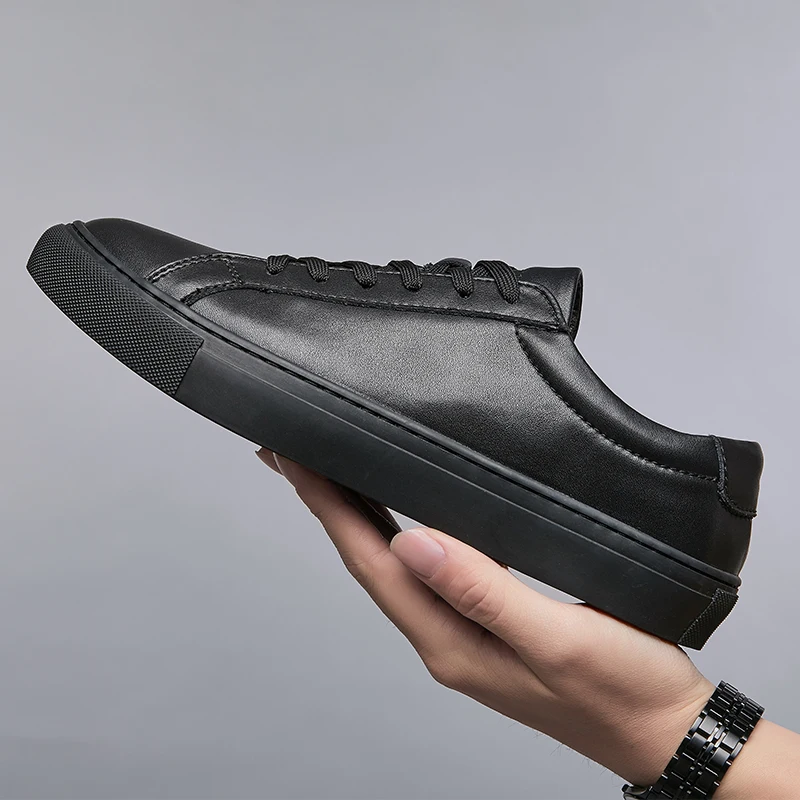 Мужские туфли оксфорды из натуральной кожи Повседневные Дышащие на шнуровке с