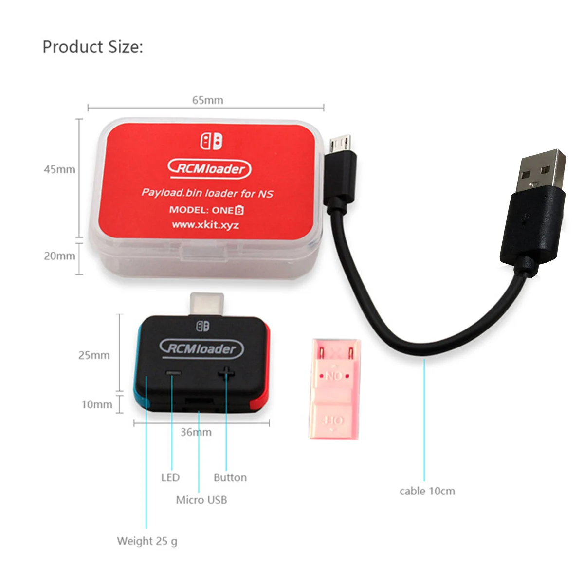 

New Portable RCM Loader + RCM Jig Kit For Nintendo Switch NS HBL OS SX Payload USB Dongle NSRCMHBLU Disk Injection Archiver