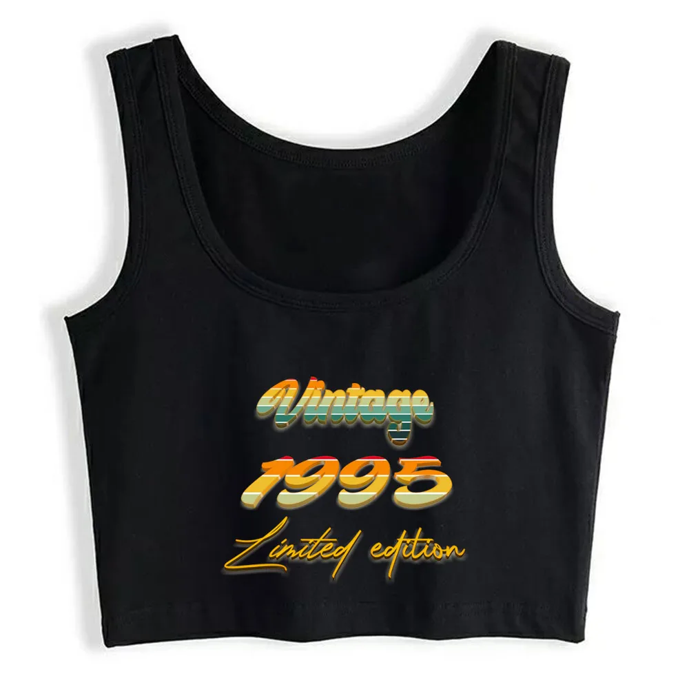 

Crop Top Women 1995 Vintage Born In Age Birthday Gift Idea Harajuku Tank Top Women Vintage Women Clothes