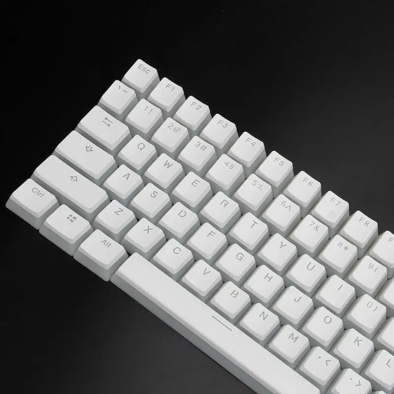 

2021 RGB 108 Keycaps ANSI Layout PBT White Pudding Double Skin Milk Shot Backlit Keycap For OEM Cherry MX gh60 poker 87 tkl 104