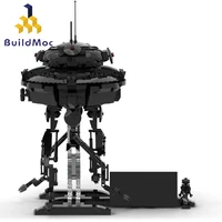 buildmoc star movie ultimate collector series moc 43368 imperial probe droid ucs scale robot building blocks toys birthday gifts
