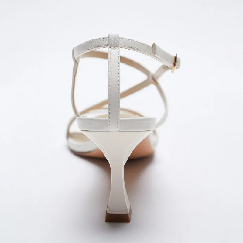 

Women'S Sandals 2021 Summer New White Stiletto High-Heeled Roman French Sandals Fairy Style Ins Tide High Heels Women'S Shoes