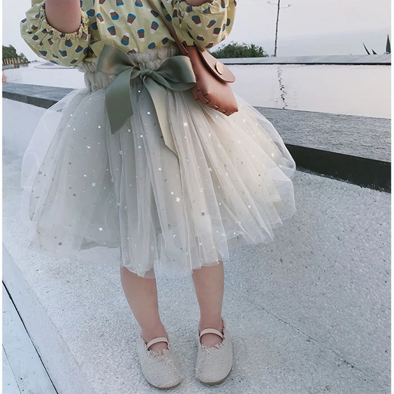 Детская одежда сетчатая газовая юбка на весну и осень пачка для девочек со