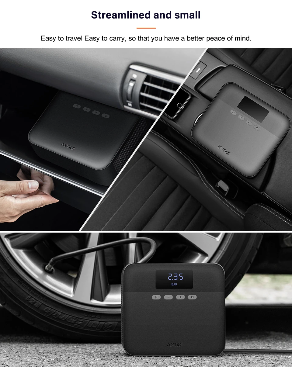 Precio Xiaomi 70mai-compresor De Aire Para Coche Lite, Inflador Digital De Neumáticos, Bomba De Aire Eléctrica Portátil Para Motocicletas Y Bicicletas
