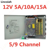 4 9 chchannelport power supply box transformer dc 12v 5a 10a 15a 60w 120w 180w driver for cctv security camera led strip light