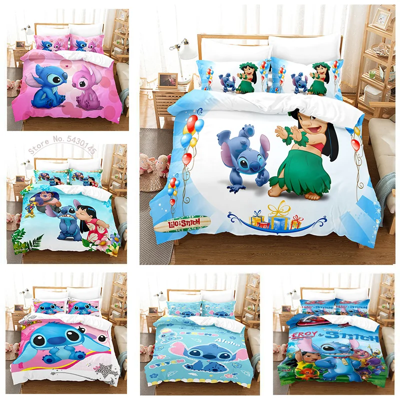 

Комплект постельного белья «Лило и Ститч» Disney, детские пододеяльники, наволочки, мультяшный подарок для мальчиков и девочек на день рождени...