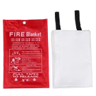 Герметичное противопожарное одеяло, 1 м x 1 м, для безопасности дома, для защиты от пожара, тент для пожаротушения, для выживания на лодке