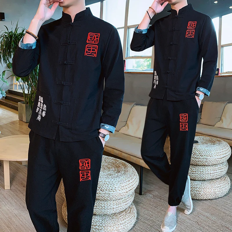 Heren kleding 2020 Мужской комплект весенний мужской спортивный из 2 предметов костюм