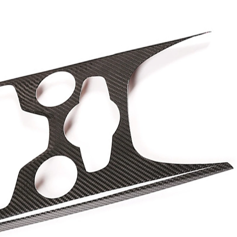 

Real Carbon Fiber Car Center Console Gears Multimedia Water Cup Panel Cover Trim for Alfa Romeo Giulia 2020