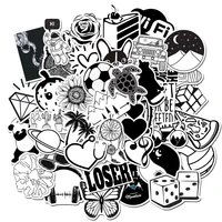 103050pcs black and white vsco cartoon stickers graffiti decals laptop luggage phone scrapbook waterproof sticker for kids toy