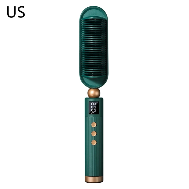 

E7CF Professional Hair Dryer Brushes Electric Blow Rotating Hot Air Comb For Curler Straightener Negative Ionic Hair Styler