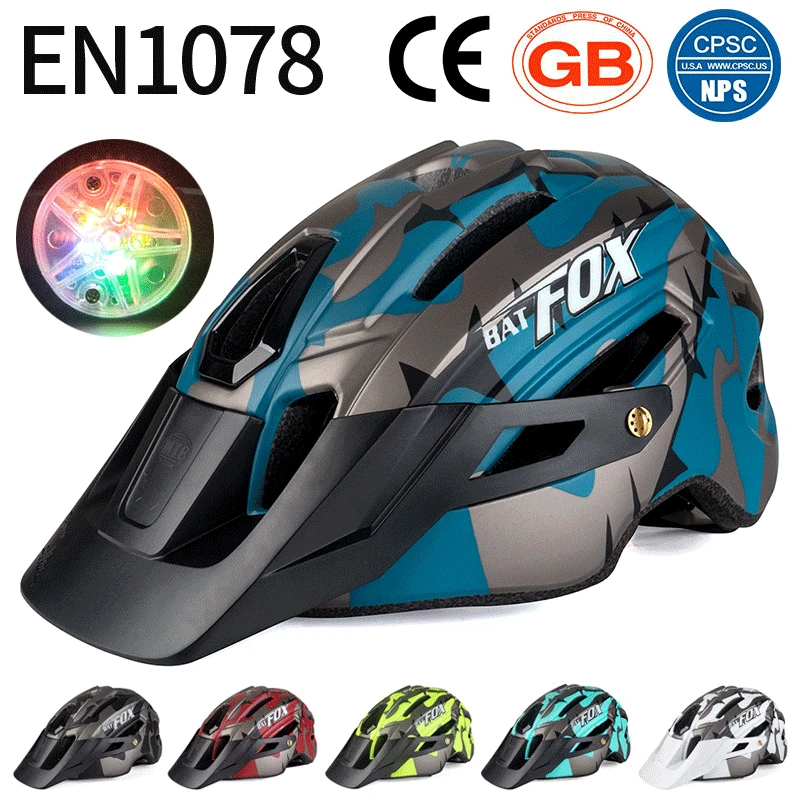 

BATFOX Bike Helmet Overall Molded Mountain Road Helmet Ultralight Bicycle Cycling Helmet BAT FOX DH AM Casco Ciclismo Bicicleta