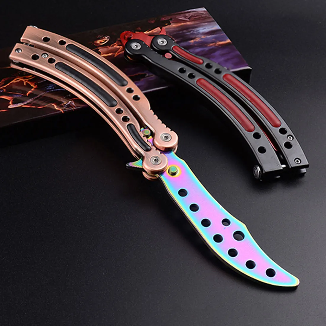 

Cs Go Butterfly In Knife Trainer Stainless Steel Practice Karambit Knives Folding Knife No Edge Dull Blade Tool S Style Dropship