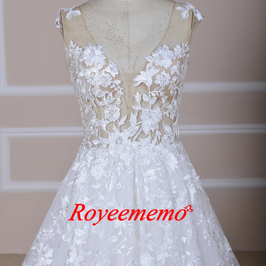 Свадебное платье из тюля ТРАПЕЦИЕВИДНОЕ кружевное невесты индивидуальный пошив