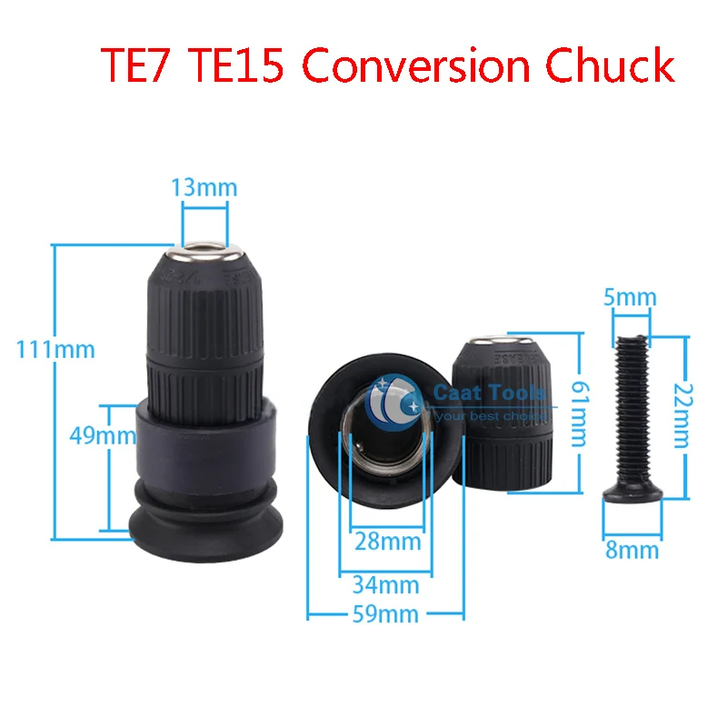Conversion chuck SDS Тип сверлильный патрон для Hilti TE1 TE5 TE6 TE7 TE12 TE14 TE15 TE16 TE17 TE22 TE24 TE25 TE30 TE35 TE40 Мощность инструмент Аксессуары - Цвет: Conversion chuck