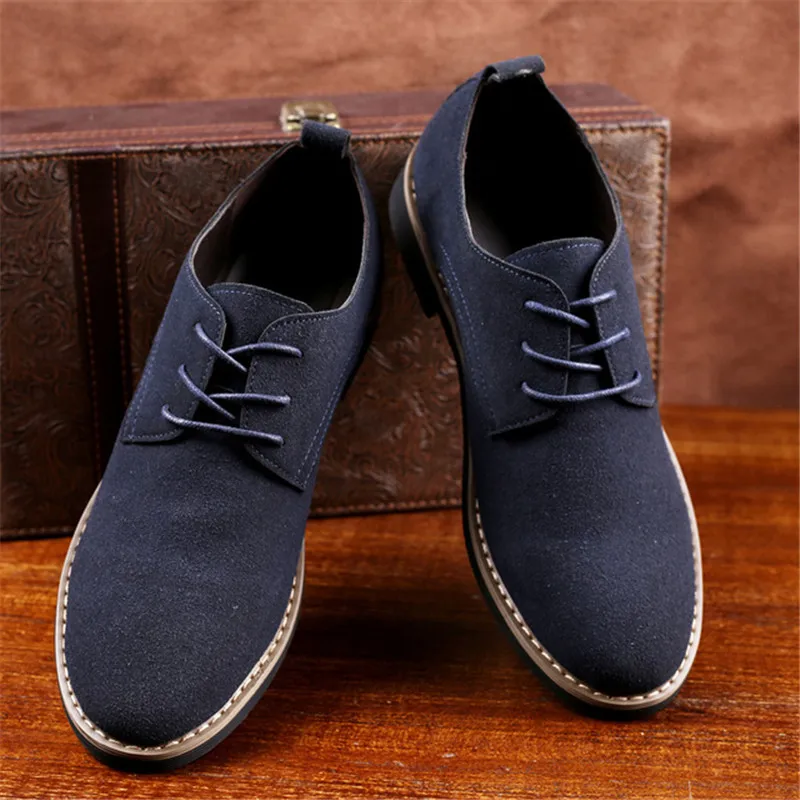 

2020 Men's Dress Leather Shoes Lace-Up casual shoes Wedding Party Shoes Mens Business Office Oxfords Flats Plus Size Men Fashion