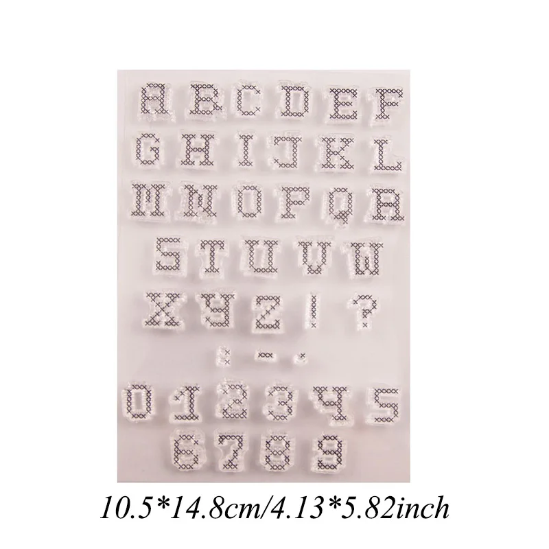 alphabet stamp Цветок марки Алфавит слова четкая прозрачная печать резиновые письмо силиконовый штамп с дизайном «девочка» уплотнение для скрапбукинга, День матери, день рождения - Цвет: alphabet stamp