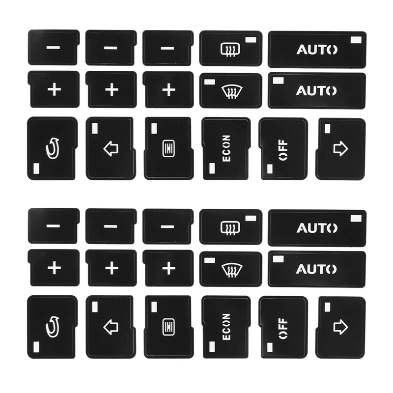 

2X for- A4, B6, B7 2000-2004 AC Climate Control Button Repair Decals Sticker