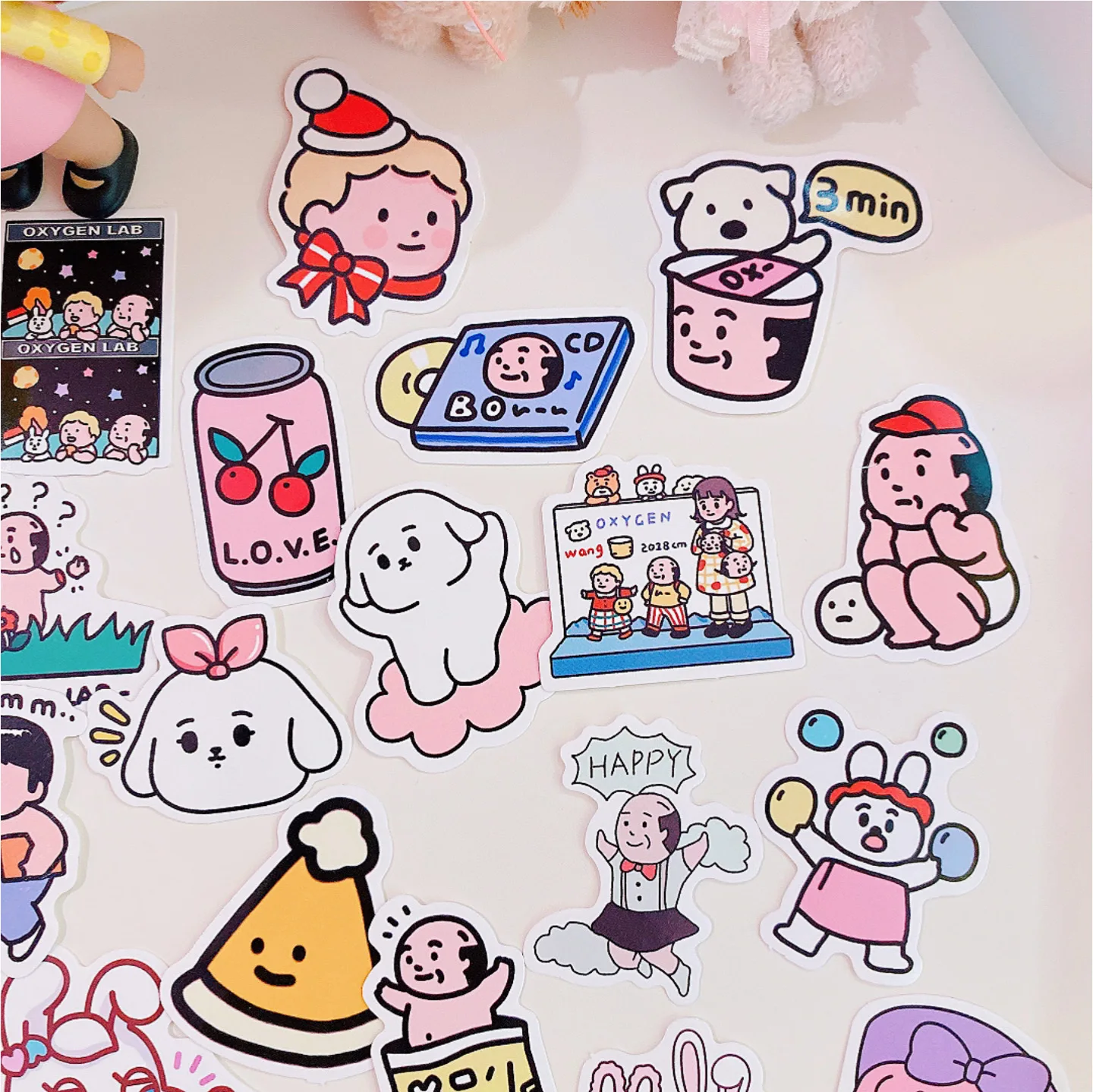 43 шт./упак. корейский стиль Симпатичные наклейки Человек собака кроликов для