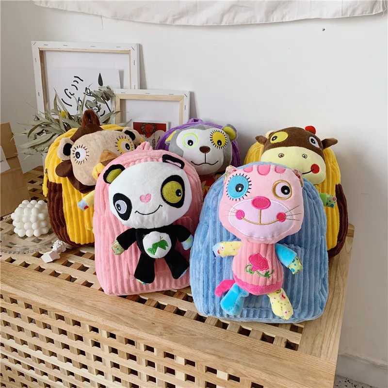 26 см новые детские Мультяшные плюшевые рюкзаки для мальчиков и девочек Kawaii
