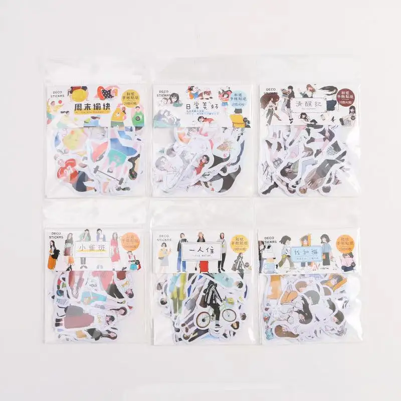 

40sheets/pack Cartoon Character Washi Sticker Kawaii Sticker DIY Craft Decoration Diary Photo Album Scrapbook Sticker Stationery
