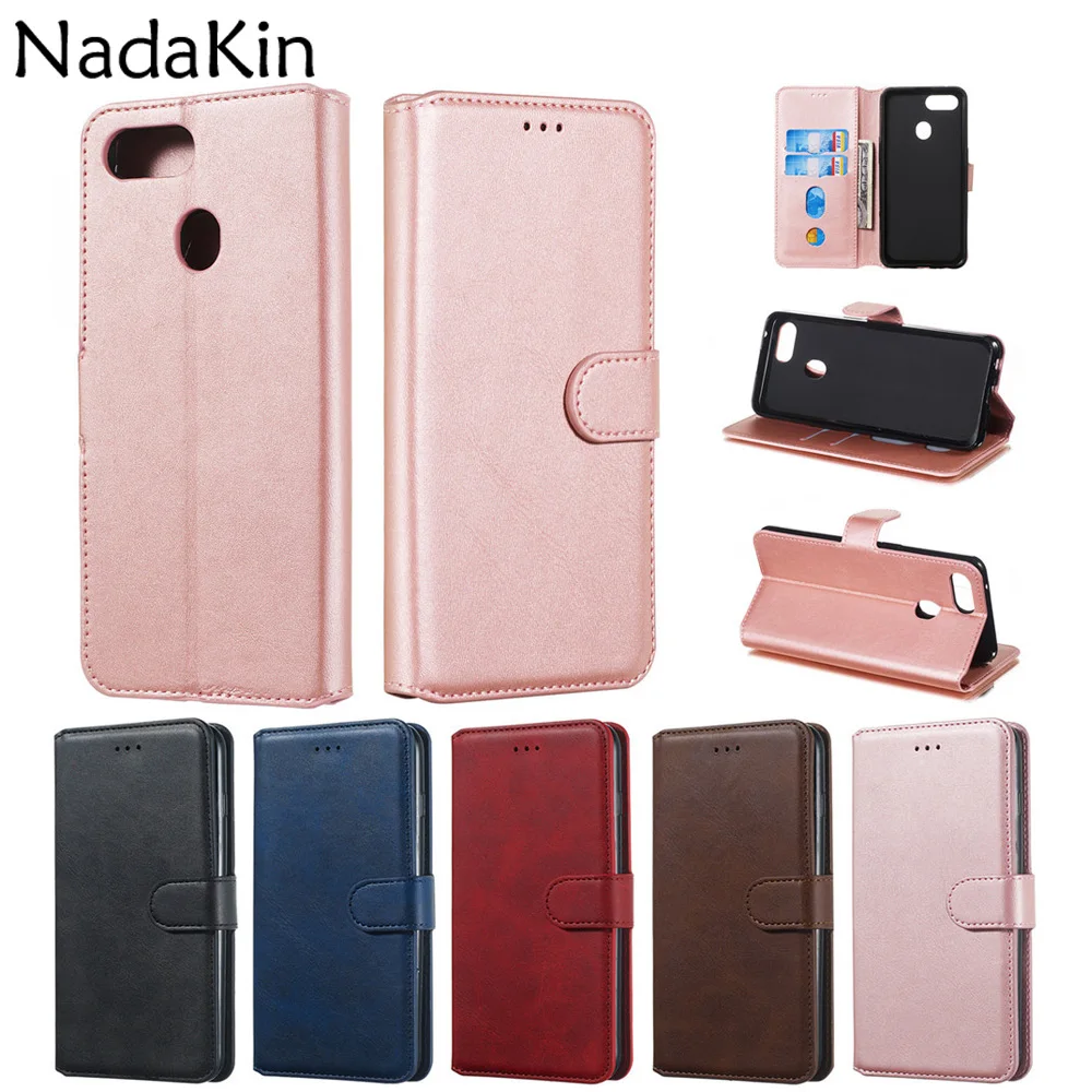 Роскошный кожаный чехол-книжка чехол для OPPO A59 F1S A83 A1 A73 F5 AX5 A3S F9 A9 F11 покрытие флип-чехол с отделением для карт и денег карман