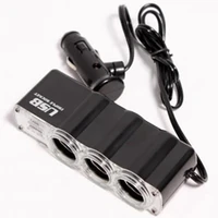 3-Socket Cigarette Lighter Splitter 12V 24V Car Power Outlet Adapter with USB Charging Ports Car Charger