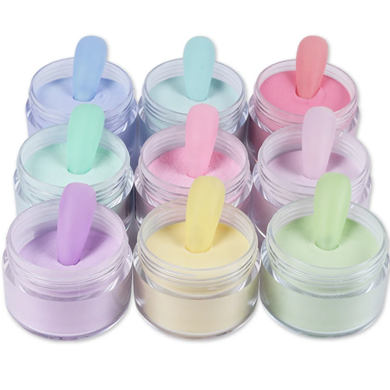 

15g Acrylic Powder Light Color Carving Crystal Powder Polymer Tips Macaron Pigment Bulk Dust For Fast Extension Nail Accessories