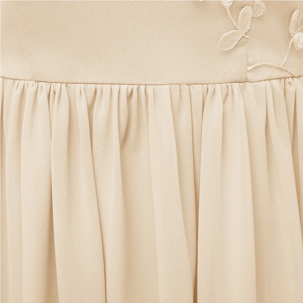 Женское платье с цветочной вышивкой элегантное Сетчатое и шифоновое в стиле