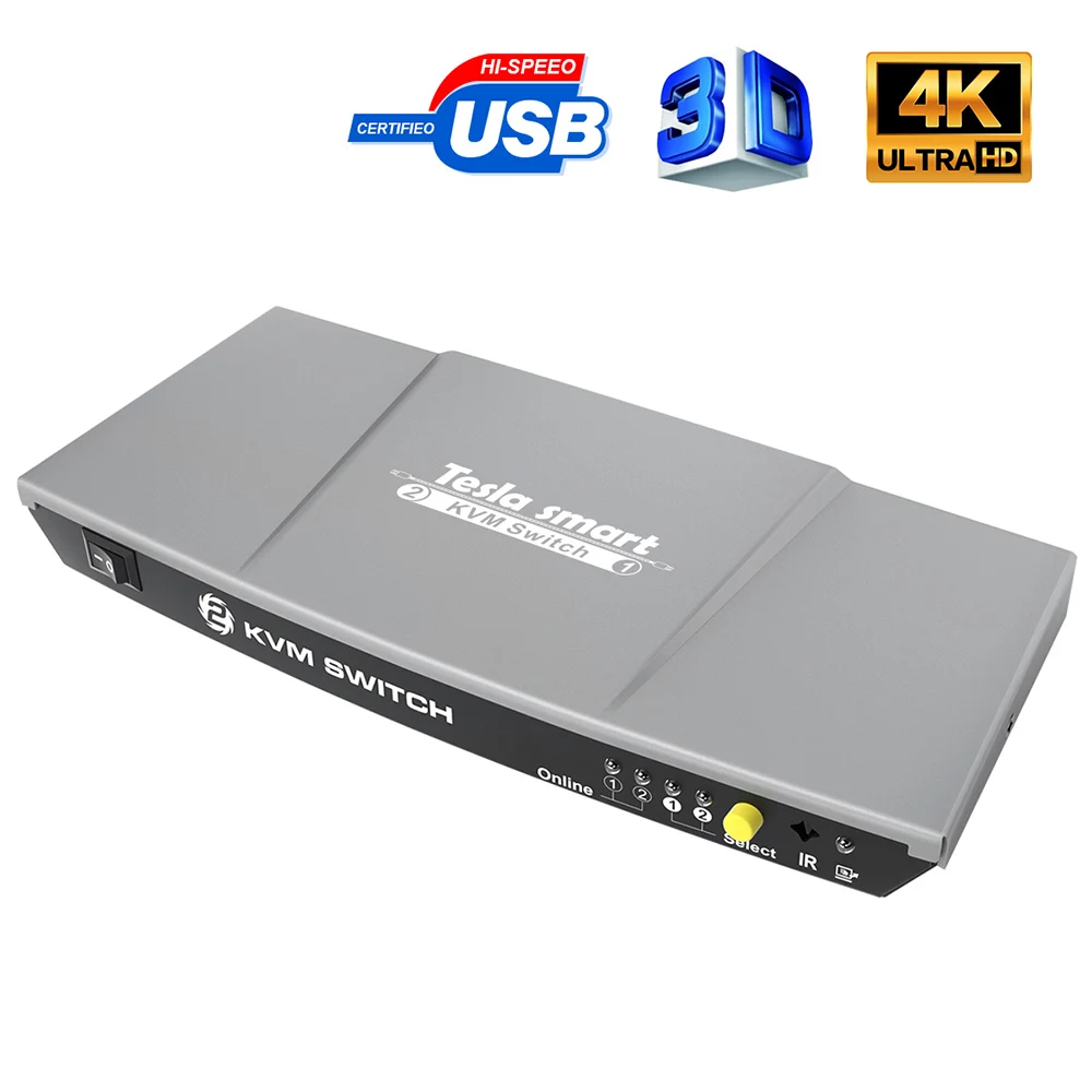 2 порта KVM HDMI переключатель USB KVM 2 порта HMDI переключатель 2 в 1 выход управления 2 шт. с дополнительной USB 2,0 порт Поддержка 4K* 2K(3840x2160