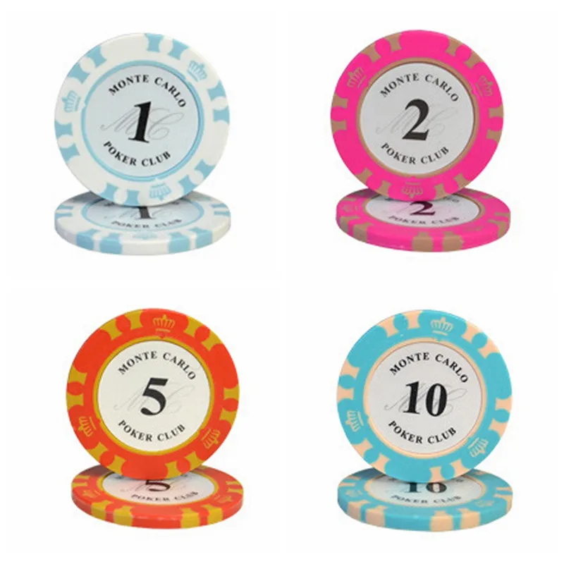 25 шт./компл. Техас фишки для покера глины Материал казино Texas Poker Chip набора