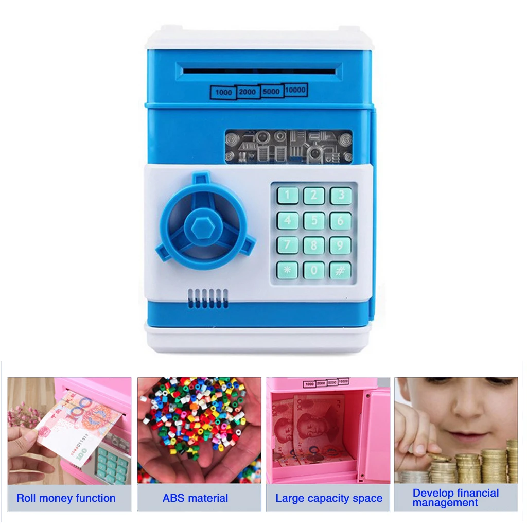Новинка Электронная Копилка сейф для детей Цифровые монеты наличные деньги