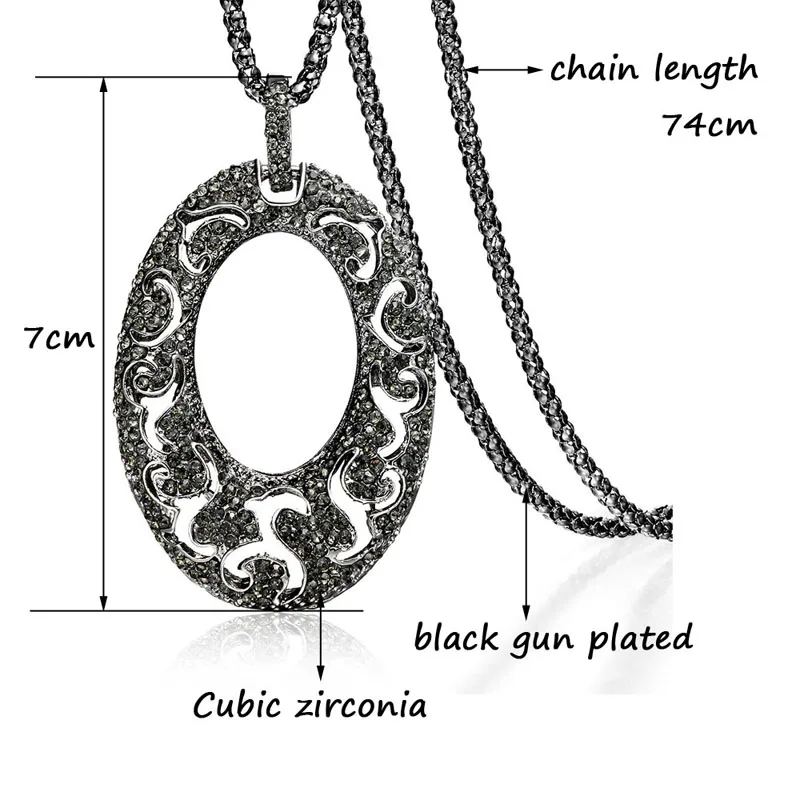 KIOOZOL винтажное классическое длинное ожерелье с полыми искусственными подвесками