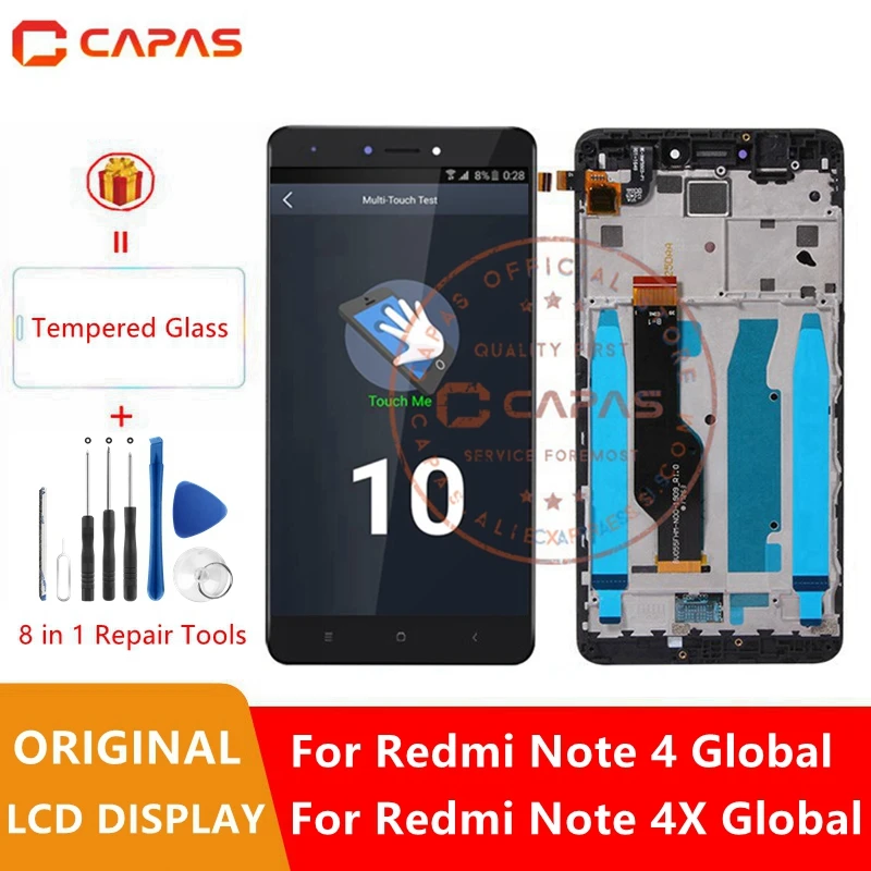 Сенсорный экран CAPAS для Xiaomi Redmi Note 4/X с инструментами|lcd display touch screen|lcd note 4display 4 |